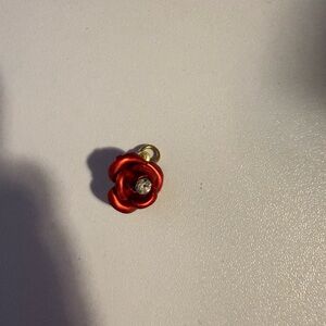 Elegant Red Rose Earring